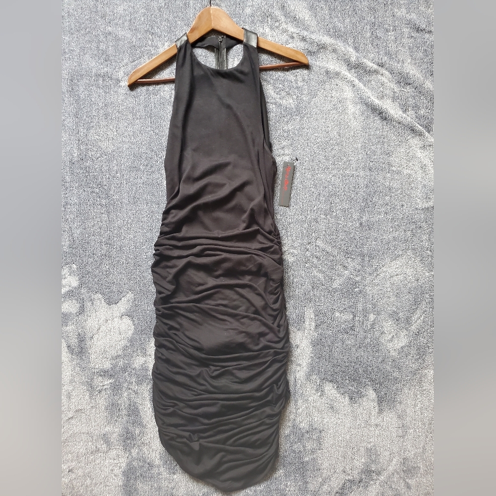 Alice & Olivia Sexy Black Knee-Length Dress